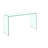 Glass Console Table, Transparent Tempered  Glass Console Table With Rounded Edges Desks, Sofa Table