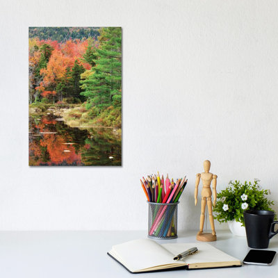 USA, New Hampshire, White Mountains. Autumn Lake Reflections. by Jaynes Gallery - Wrapped Canvas Gallery-Wrapped Canvas Giclée