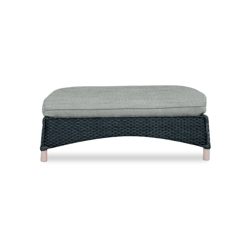 Mandalay Outdoor Ottoman, Remy Shadow, White