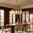 5 - Light Dimmable Glass Drum Chandelier