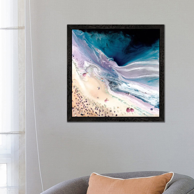 Twilight Lavender Skyes by Antuanelle - Floater Frame Painting on Canvas, Black Framed, 66.04 cm H x 66.04 cm W