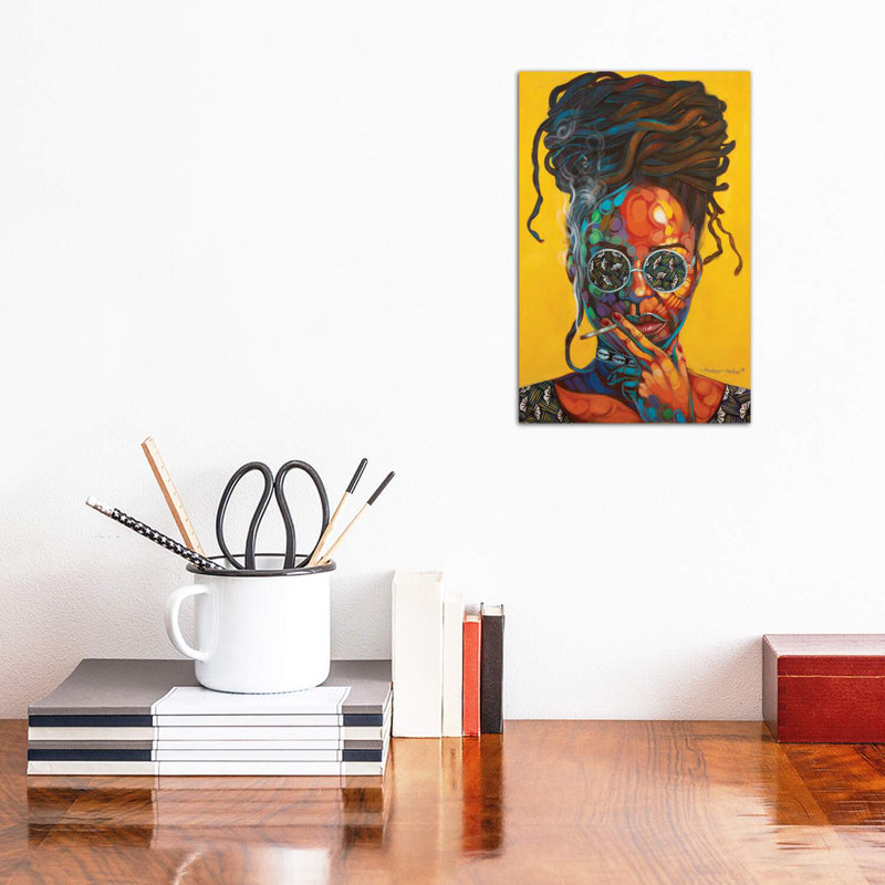 Woman Of Steel by Akintayo Akintobi - Wrapped Canvas Painting, 20.32 cm H x 30.48 cm W