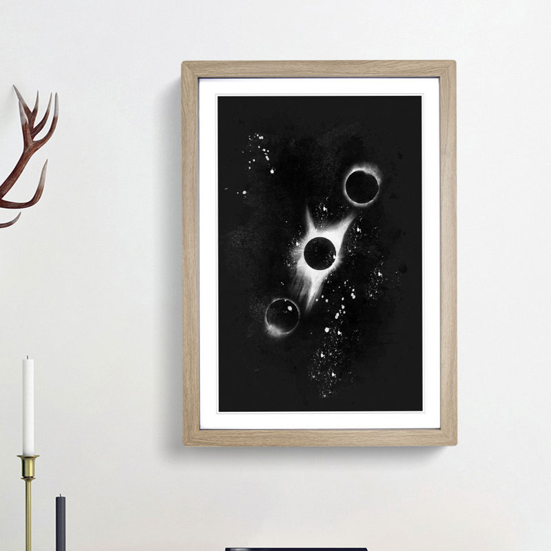 Total Eclipse of the Moon - Picture Frame Painting Print, Oak Framed, 45cm H x 33cm W x 2cm D