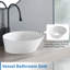 Meuble-lavabo à vasque rond en céramique et à comptoir H 6,10 po Threewa Home, résistant aux taches, aux égratignures et aux fuites