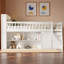 Lit mezzanine peu encombrant avec tablettes de rangement, tête de lit avec lumière DEL-123151632-123151631