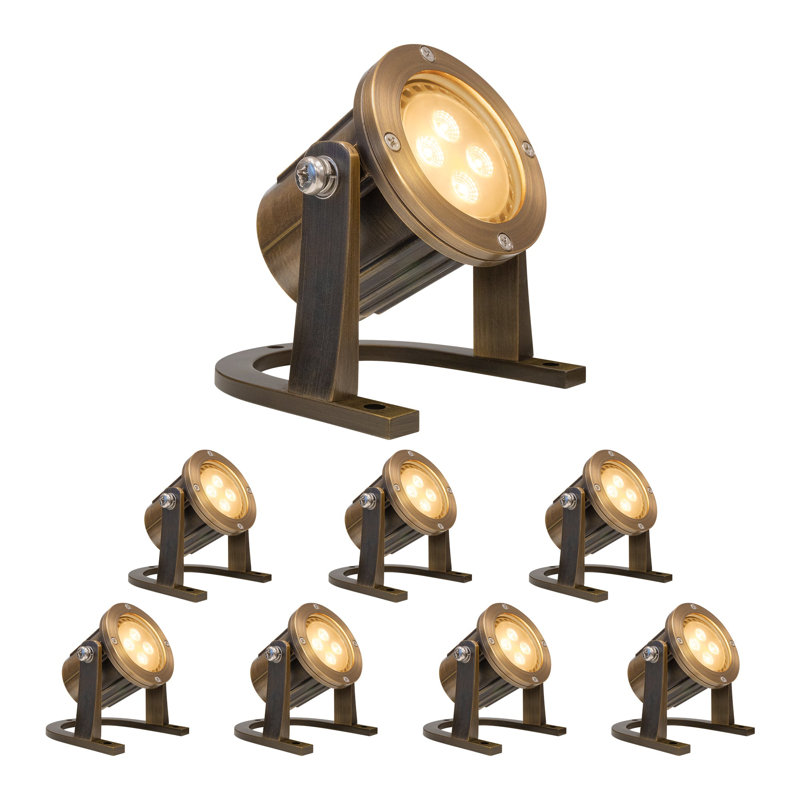 Lumières d'extérieur sous-marines en laiton massif d'extérieur, paquet de 8, 2700K