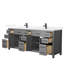 Beckett 84" Freestanding Double Bathroom Vanity with Quartz Top-582092711-582092710-582092712