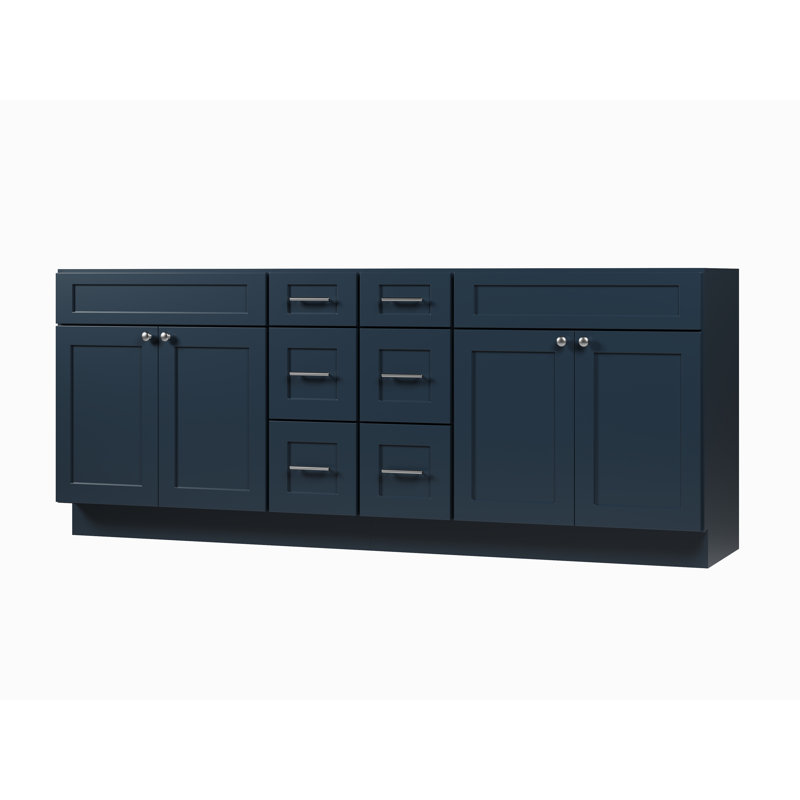 Base de meuble-lavabo double 84 po Disar, Bleu