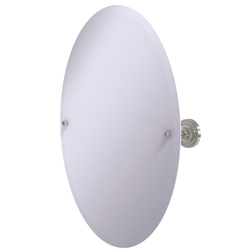 Gober Metal Wall Mirror, Satin Nickel