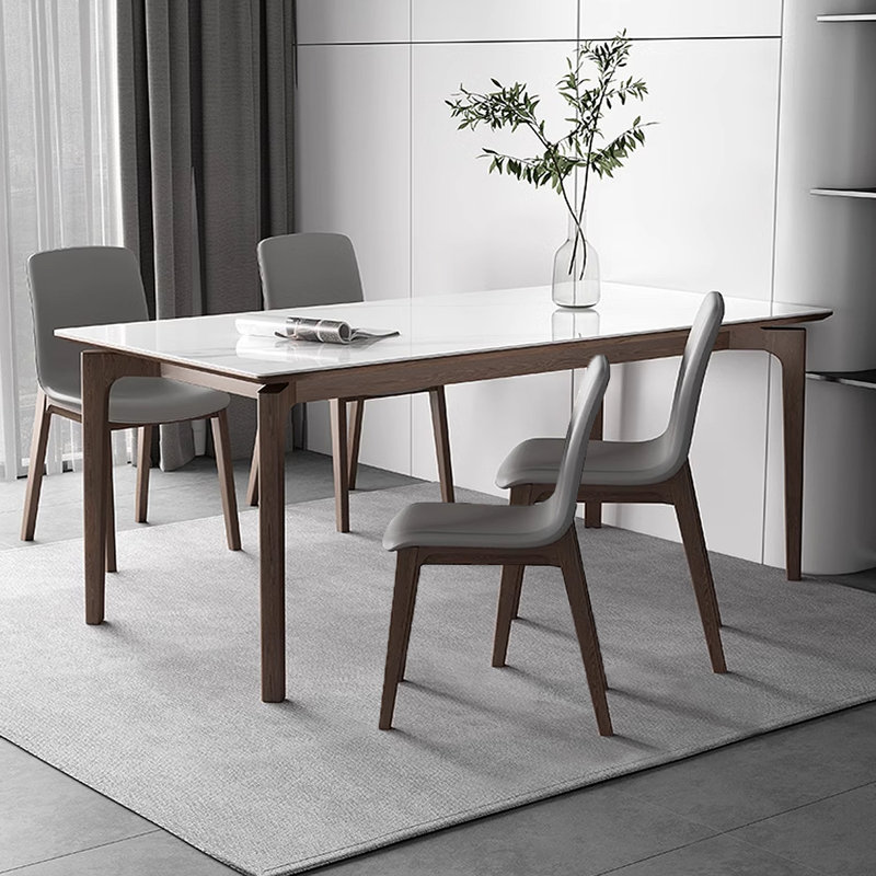 Rectangular sintered stone dining table, 29.53"H x 70.87"L x 35.43"W