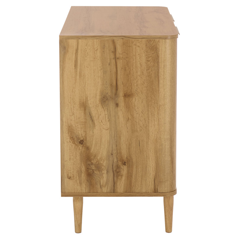 Meuble télé compact 2 portes Brey, Chêne