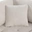 Canapé beige en chenille à accoudoirs carrés-654000342