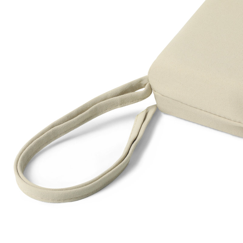  Patio Dining Chair Cushion, Beige, 16.5" W x 15.5" D