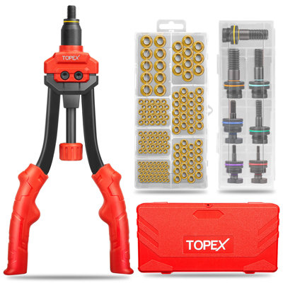  160PCS Heavy Duty Nut Rivet Riveter Rivnut Nutsert Gun Riveting Kit Thread M3-12