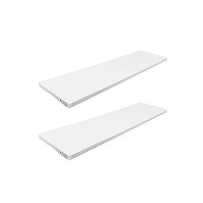 Tablette de rangement d'extérieur de 35 pieds cubes (2 tablettes SEULEMENT, sans armoire), tablettes de rangement d'extérieur pour remise de 4 x 2,5 pi, accessoires de remise horizontale en résine