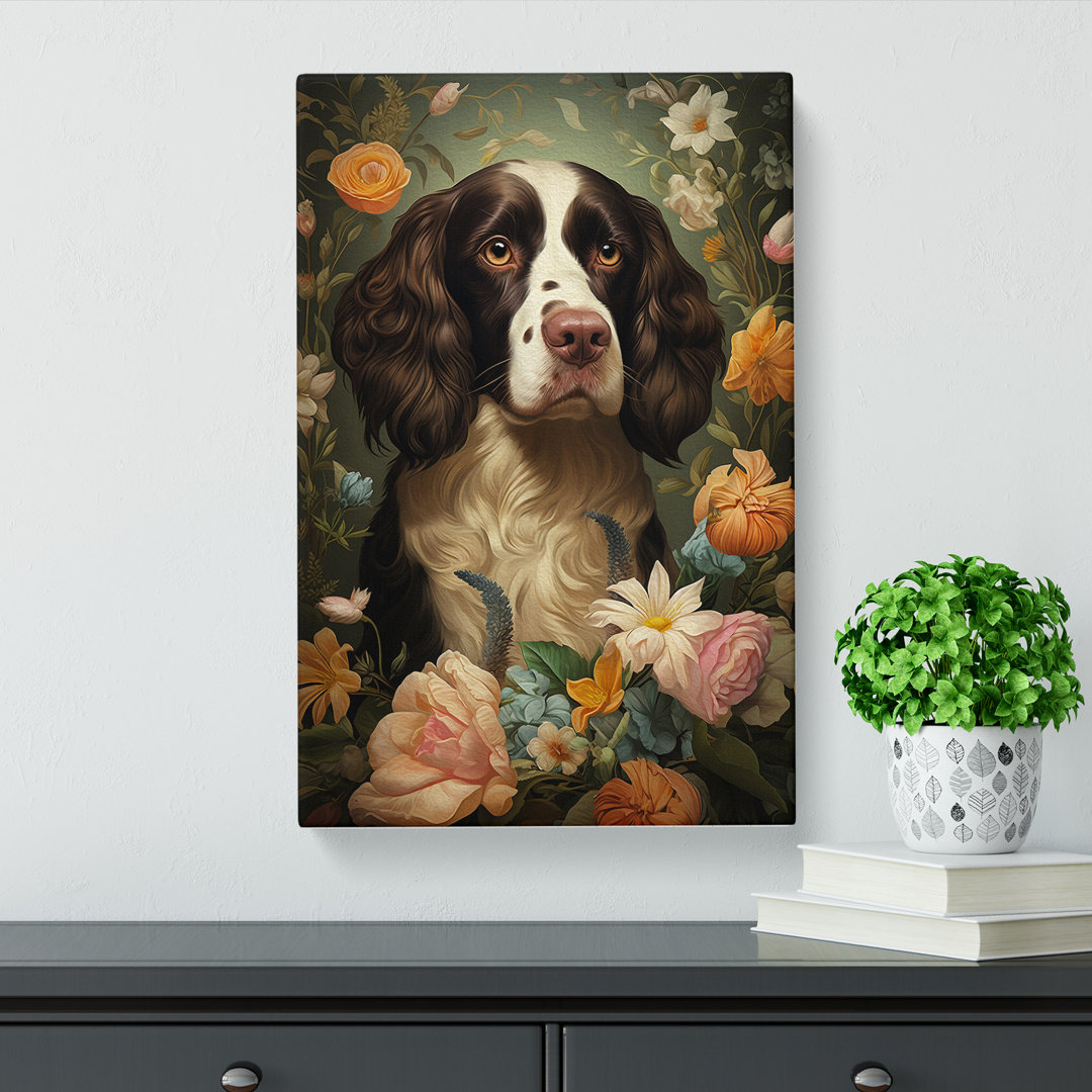 English Springer Spaniel Rococo - Wrapped Canvas