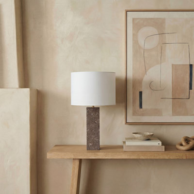 Lampe de table en travertin Vivas
