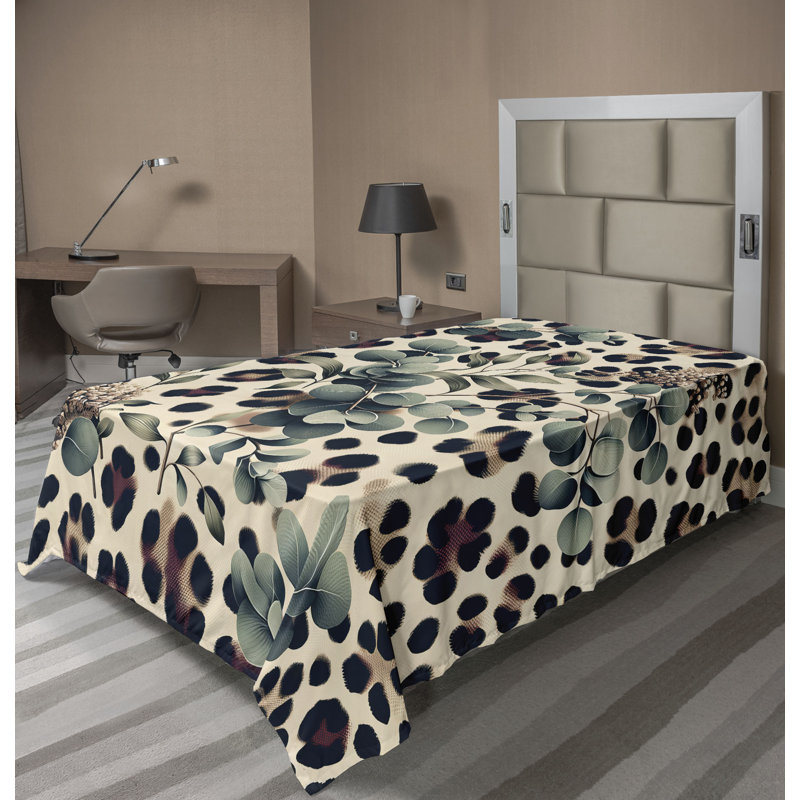 Polyester Animal Print Flat Sheet, Twin XL