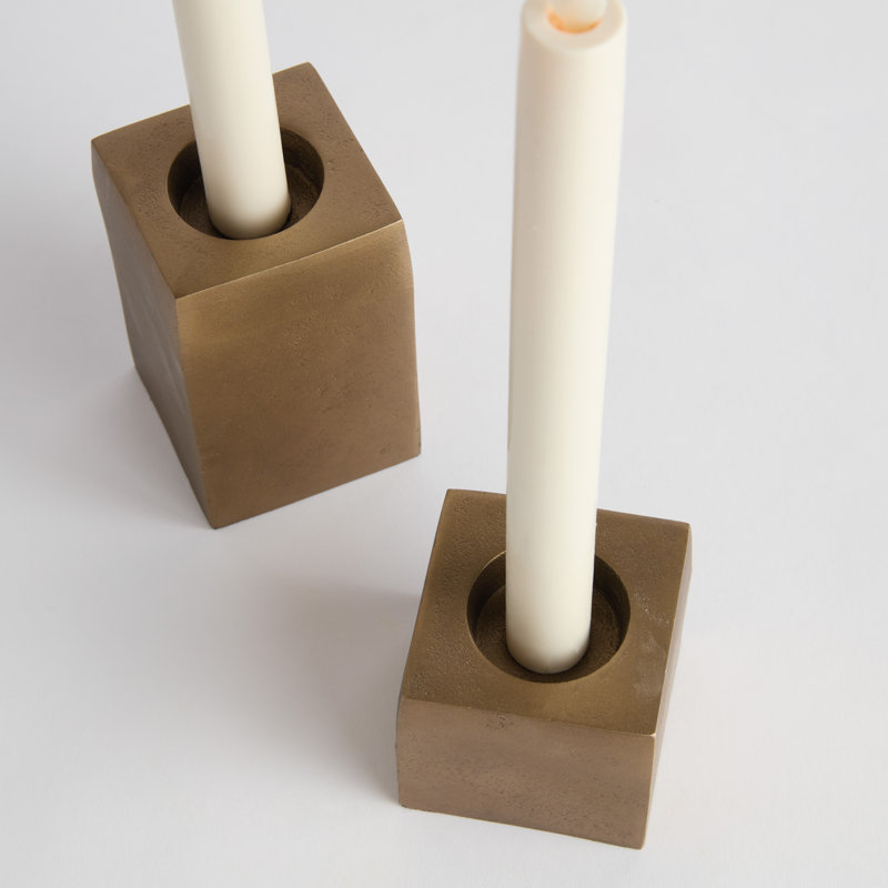 JOCELYN MARBLE TAPER HOLDERS, SET OF 3