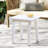 Weather - White Pu Side Table Of Wood, 19 Inch Length, Stable For Decor Items Wood End With 200Lbs Weight Capacity, Suitable , Bed, And Hallway, Easy Assembly-759474737