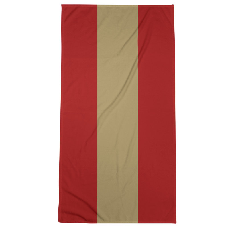 Microfiber Bath Towel, San Francisco Football Stripes Red/Gold