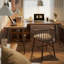 Bureaux en bois massif brun en forme de L-108223731-108223729