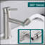 Robinet de salle de bain en nickel brossé pour robinet à 2 modes pour lavabo de salle de bain avec aérateur rotatif à 360 °-119318065