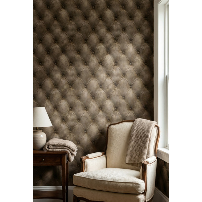 Tufted Wallpaper Upholstery Leather Wall Mural