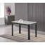 Hannahs White Marble Effect Dining Table With 4 Monza Velvet Chairs-369967862