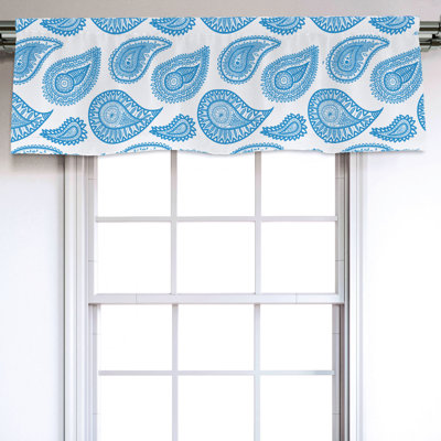 Sateen Paisley Ruffled Window Valance