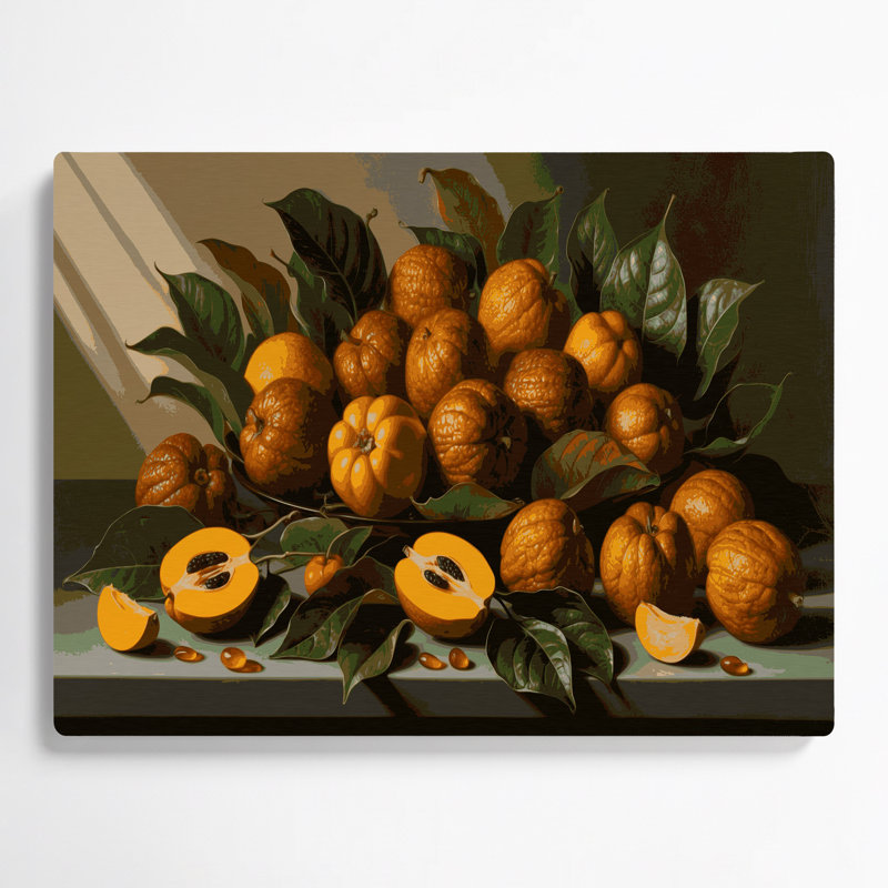 Fruit, art mural en métal brun Sapodilla, H 11 po x l 14 po