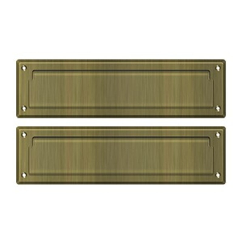 Deltana MS212U5 Mail Slot 13-1/8" with Interior Flap in Antique Brass, Antique Brass
