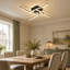 4-Light Black LED Flush Mount