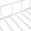 Lit superposé simple avec conception de maison contemporaine, structure en métal, angle et aspect argenté pour l'aménagement de la chambre à coucher