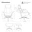 Fauteuil inclinable pivotant de 32,3 po avec repose-pieds, rotation à 360 degrés et dossier inclinable-129245554