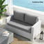 Ensemble de coussins de causeuse d'extérieur épais de 46 po x 26 po x 5 po avec housse amovible pour 2 sièges de patio, coussins de remplacement résistants à la décoloration pour mobilier d'extérieur, canapé, banc, balançoire, gris-130207667