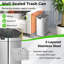 Stainless Steel Kitchen Trash Can - 50L