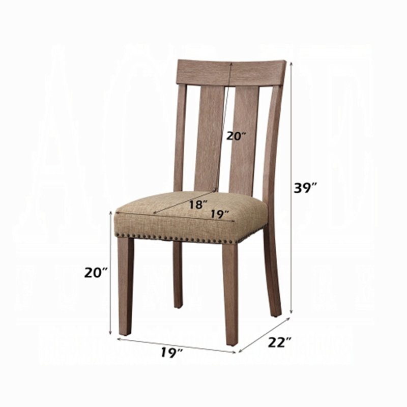 Chaises de salle à manger rembourrées en tissu