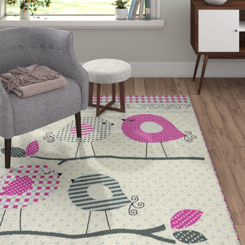 Orville Pink/Grey Rug, Rectangle 120 x 170cm