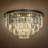 Domanique 8-Lights Modern Luxury Round Fringe Tiered Crystal Flush Mount Ceiling Light-1961828811