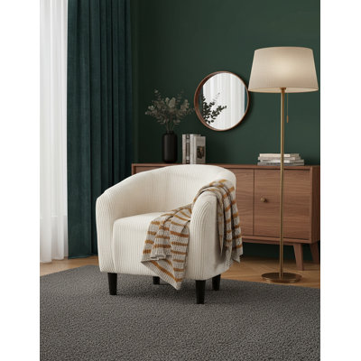 Corduroy Club Chair, With Soft Cushion