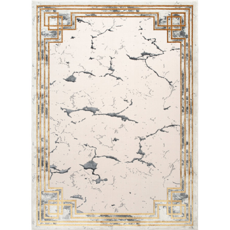 Monaco Series Abrstract Black/Gray/Ivory/Beige Area Rug