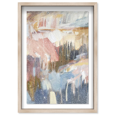 Colorful Murmurs I Shadowbox Abstract Print by Oliver Gal, Black Frame, 10 x 15