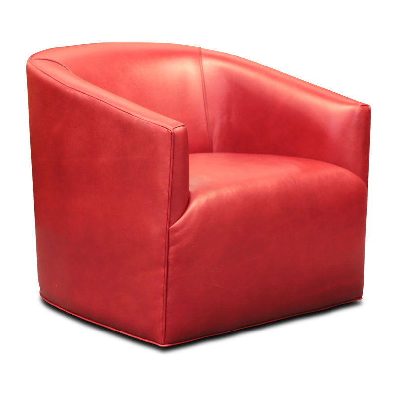 Fauteuil club pivotant en cuir Citi
