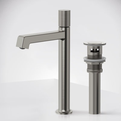 Single Hole Vessel Bathroom Faucet, Single Handle Vessel Bathroom Sink Faucet with Drain Assembly