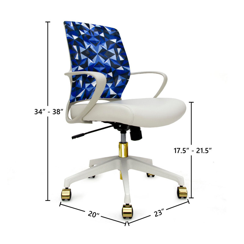 Task Chair, Gold/White
