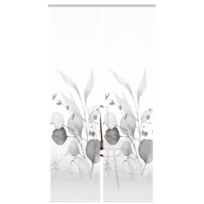 Semi Sheer Sliding Panel Pair, in Grey
