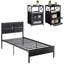 Ensemble de chambre configurable avec lit plateforme 3 pièces Kempst-87414694-87414691