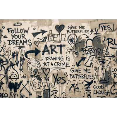 Graffiti Wallpaper Urban Abstract Removable Wall Decor
