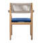 Ensemble de salle à manger ergonomique pour l'extérieur en bois d'acacia de style européen